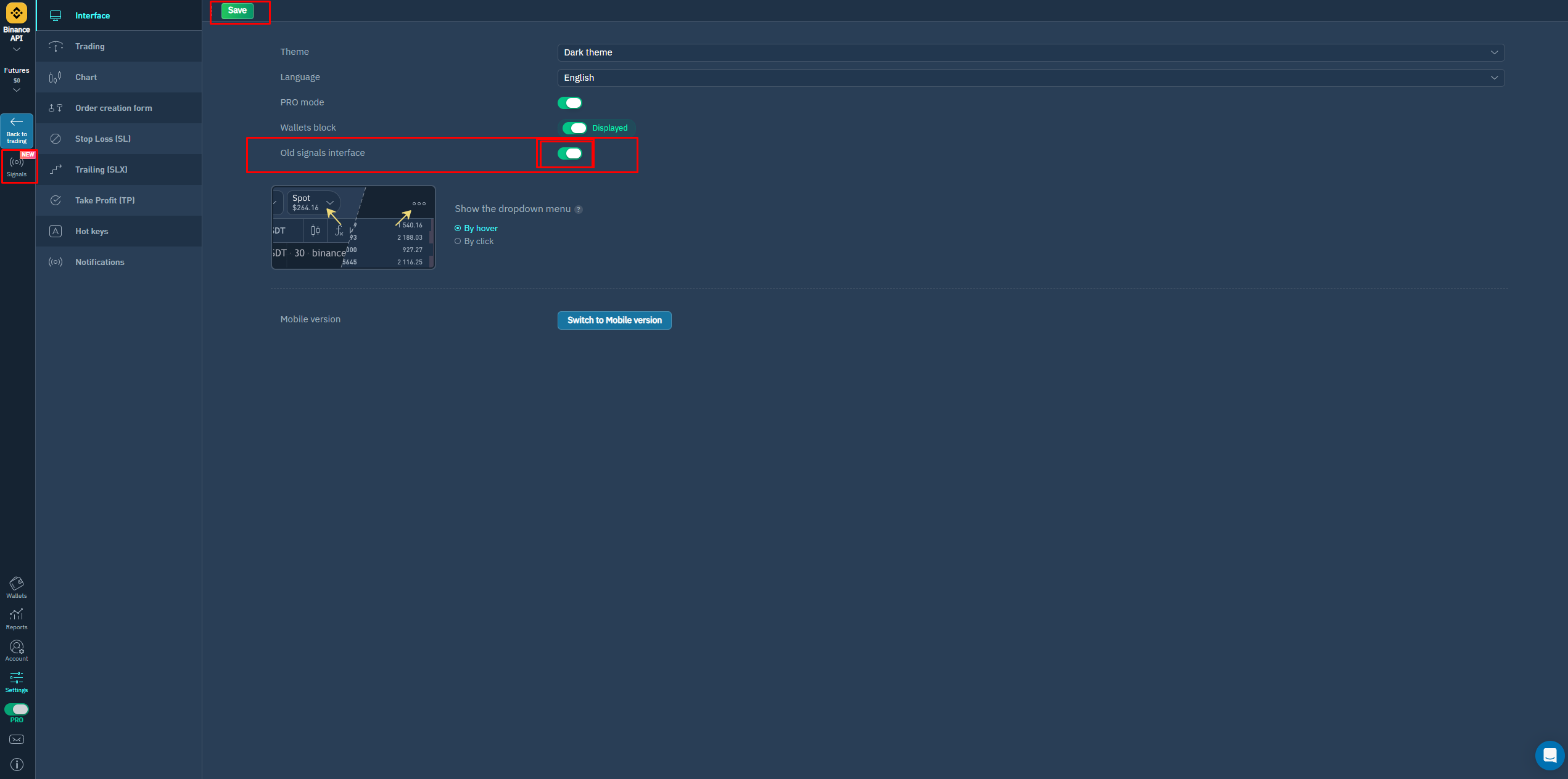 Настройки WebHook на покупку